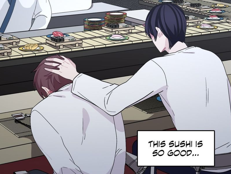 obey me manhwa sushi scene